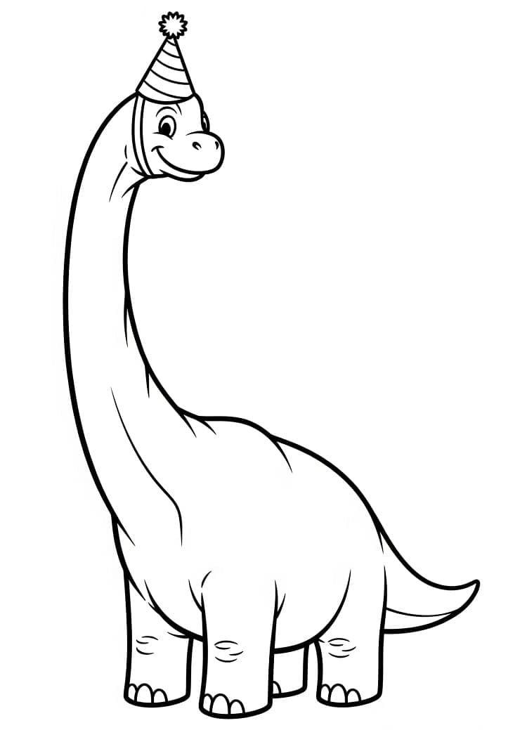 En glad Brachiosaurus fargelegging