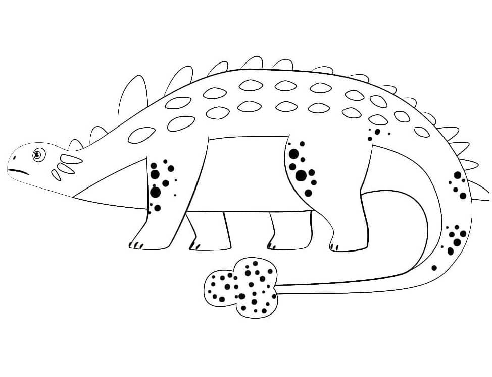 Enkel Ankylosaurus fargelegging