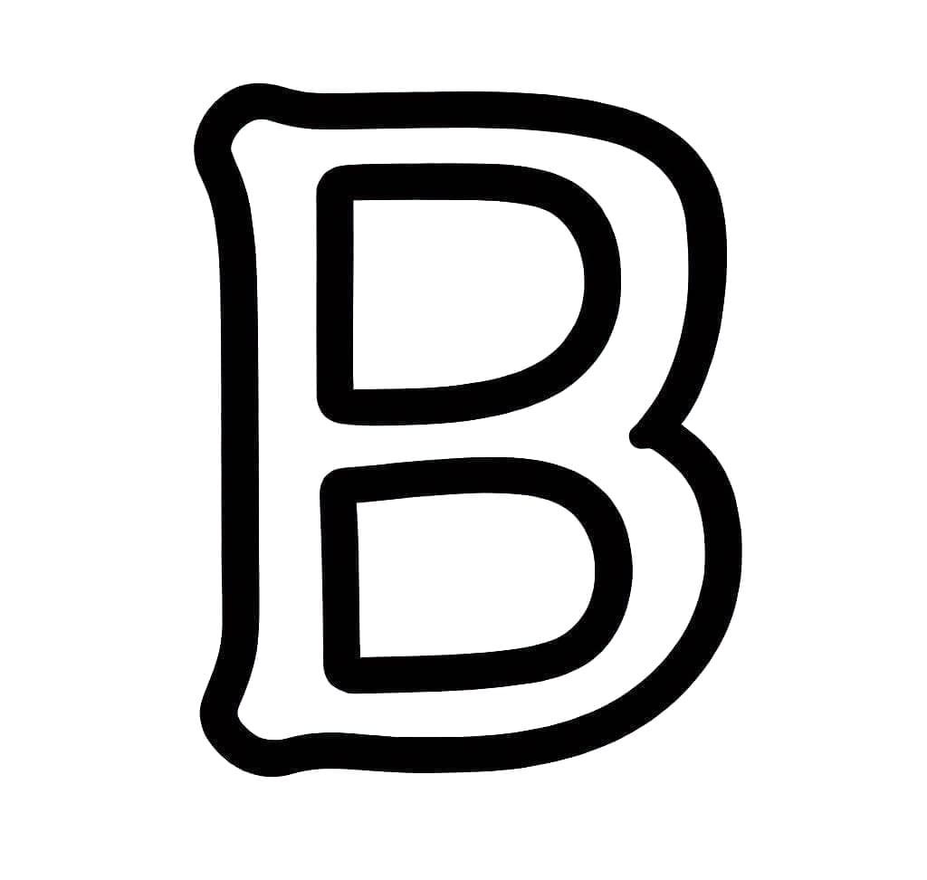 Enkel bokstav B fargelegging