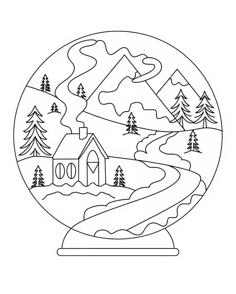 Enkel snøkule fargelegging