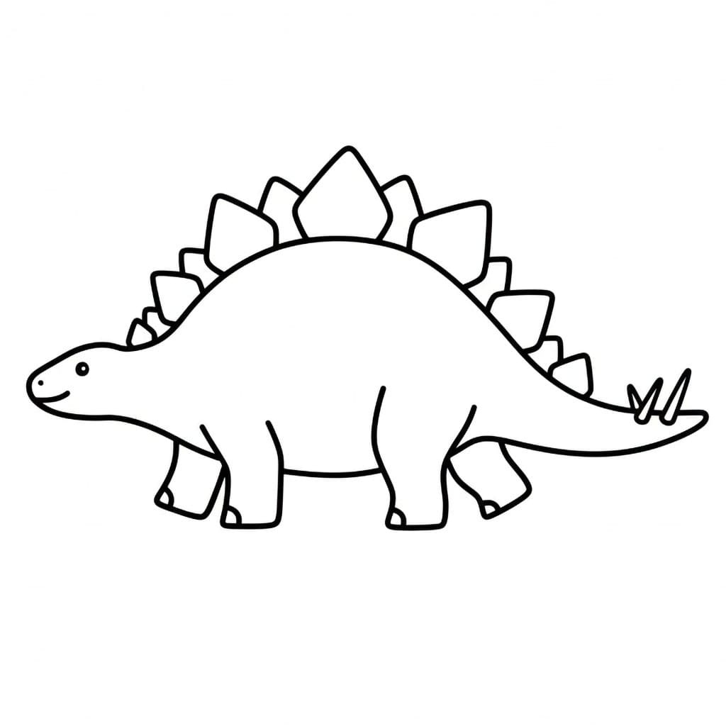 Enkel stegosaurus fargelegging