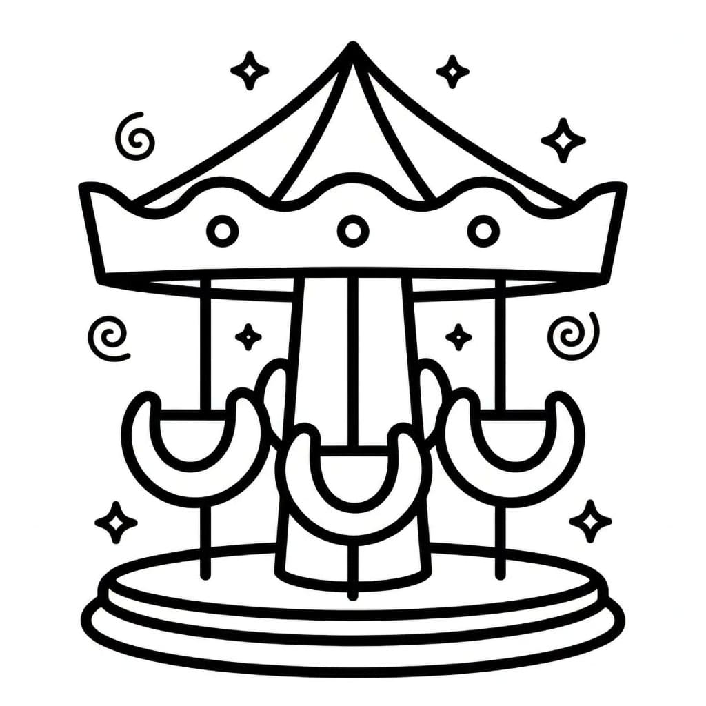 Eventyrkarusell fargelegging