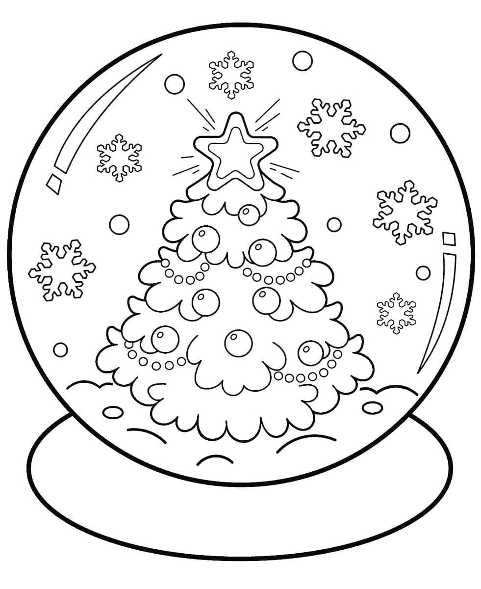 Fantastisk snøkule fargelegging