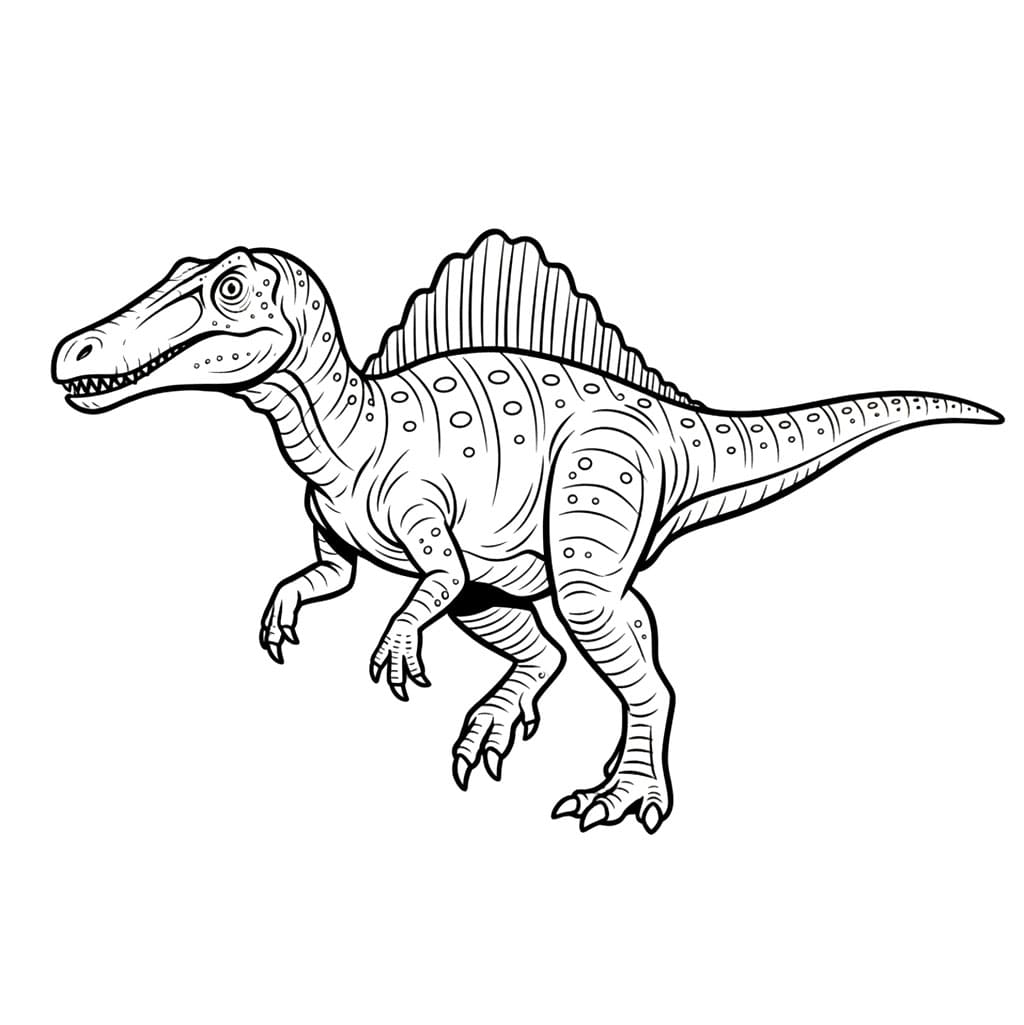 Gående Spinosaurus fargelegging