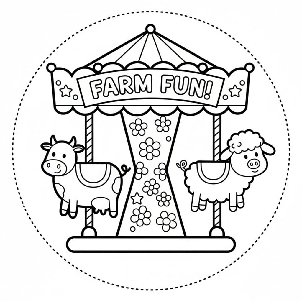 Gårdskarusell fargelegging