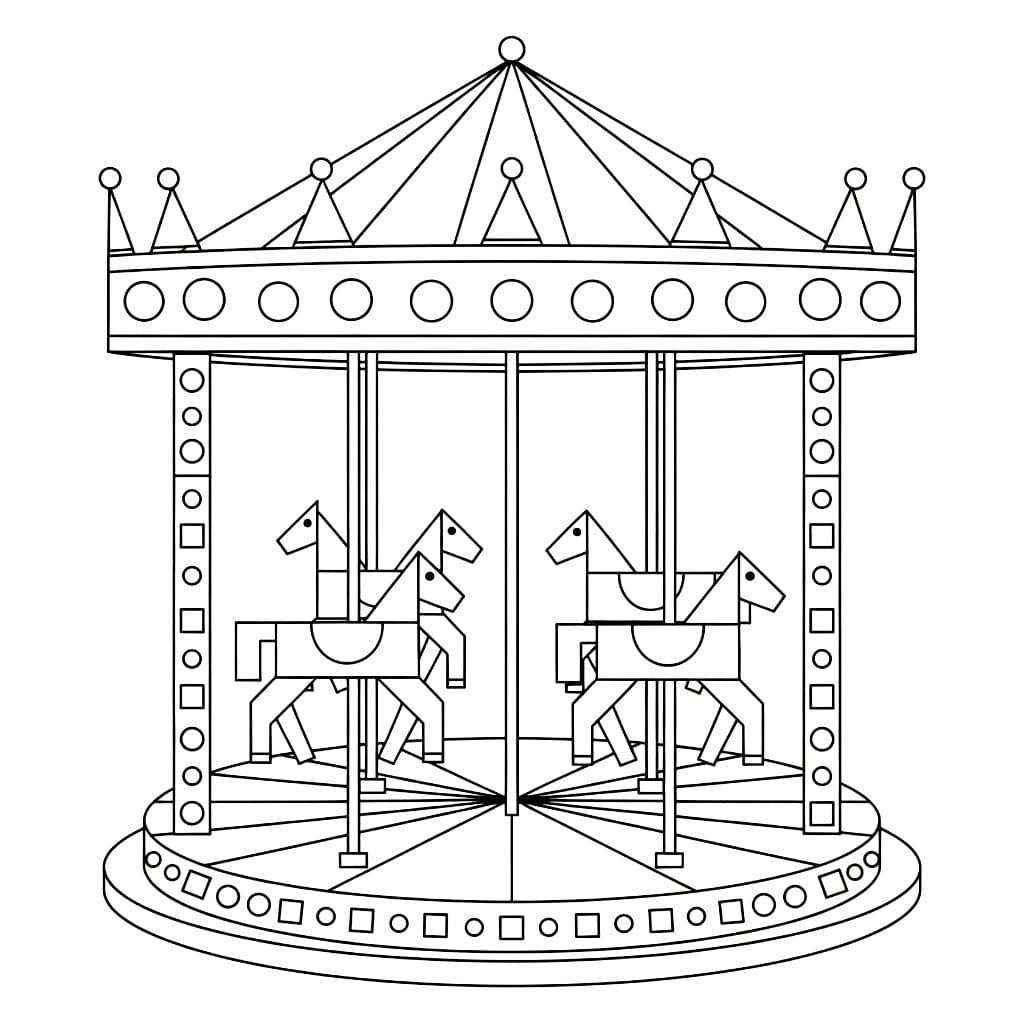 Geometrisk karusell fargelegging