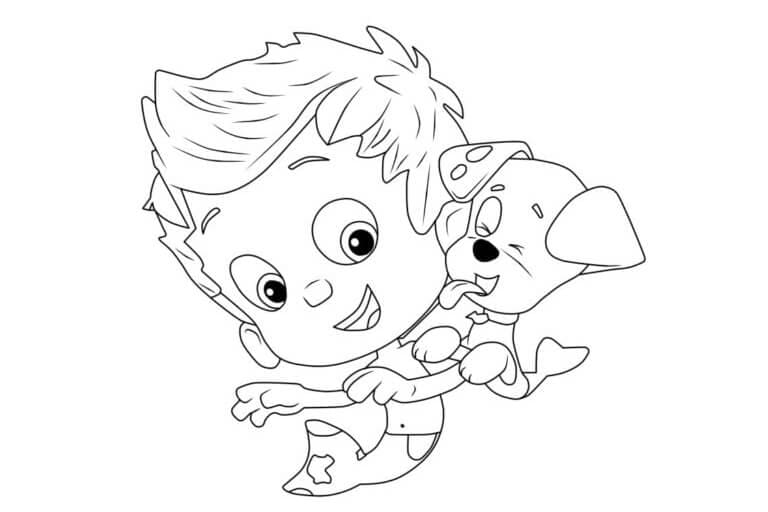 Gil og hunden fargelegging