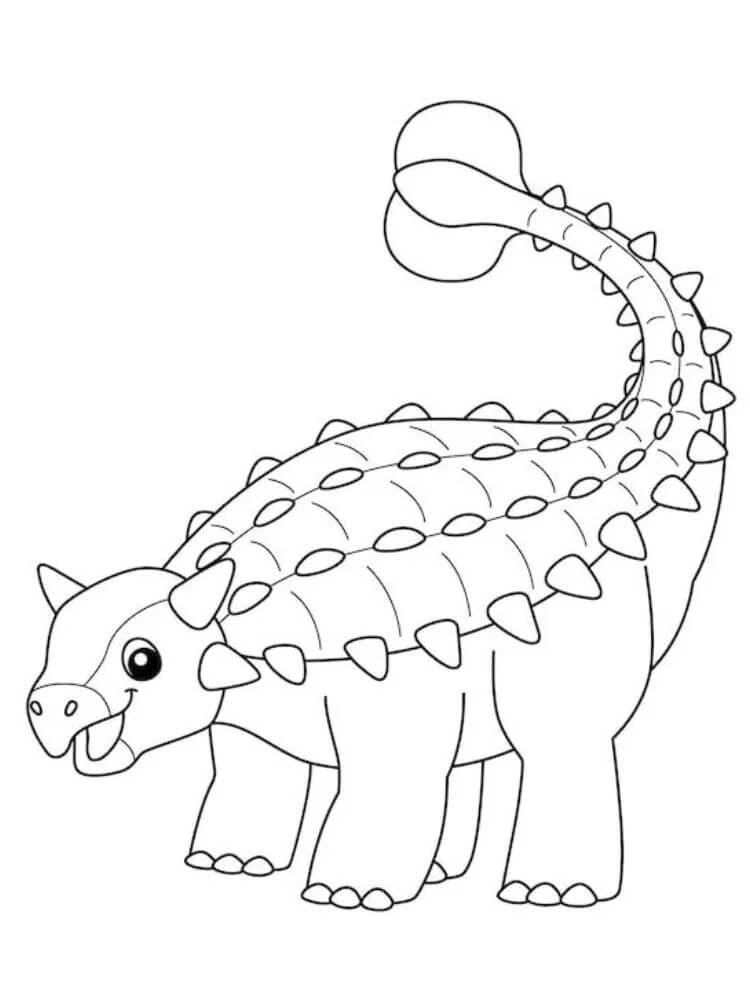 Glad Ankylosaurus fargelegging