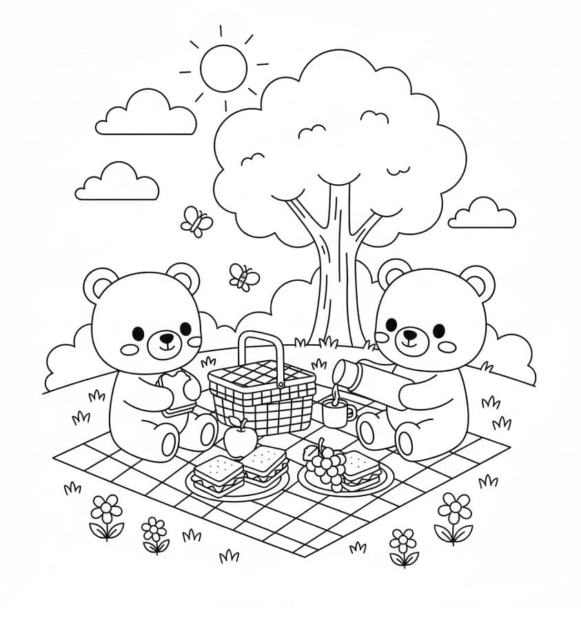 Gratis piknik fargelegging