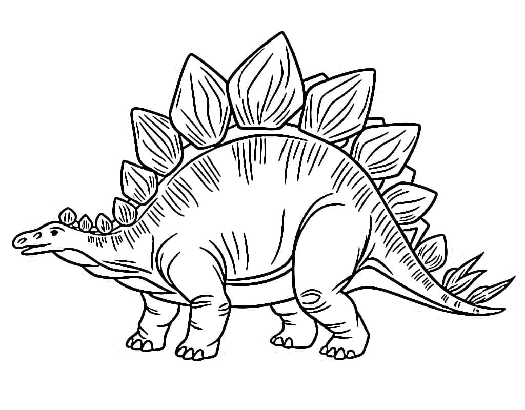 Gratis tegning av Stegosaurus fargelegging