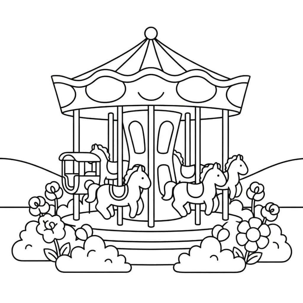 Hagekarusell fargelegging