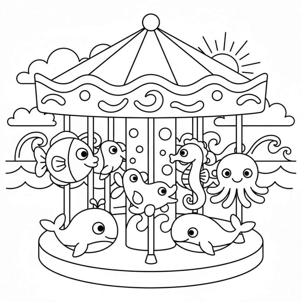 Havkarusell fargelegging