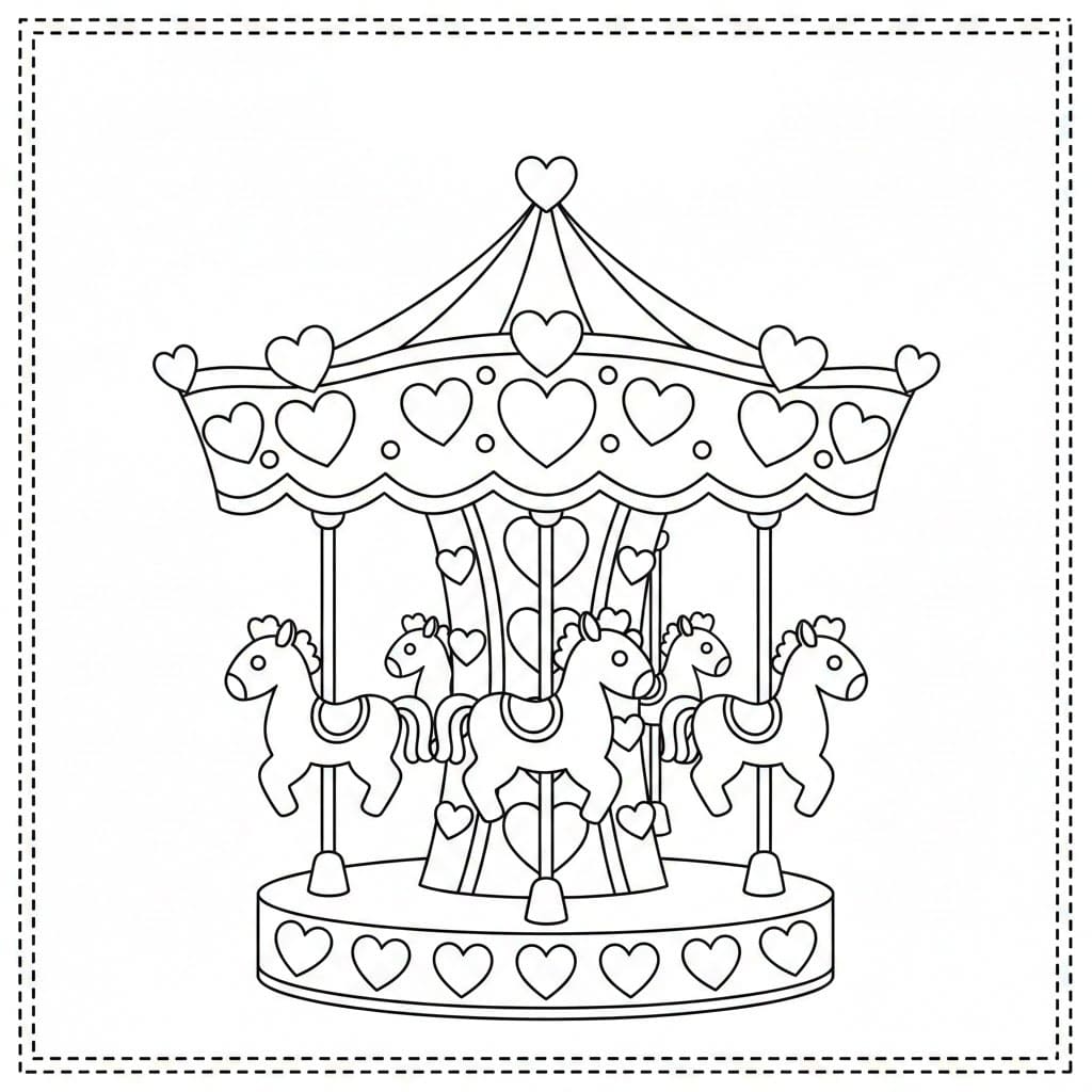 Hjertekarusell fargelegging