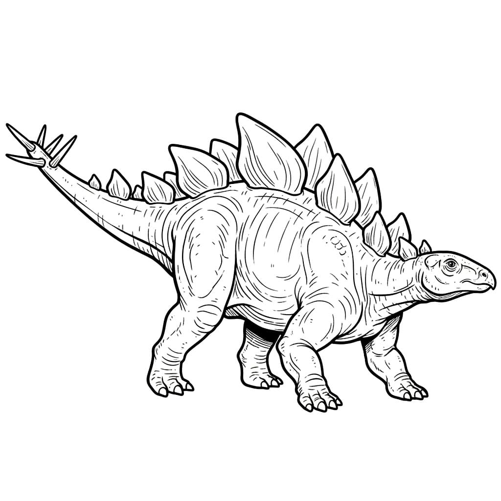 Hvilende Stegosaurus fargelegging