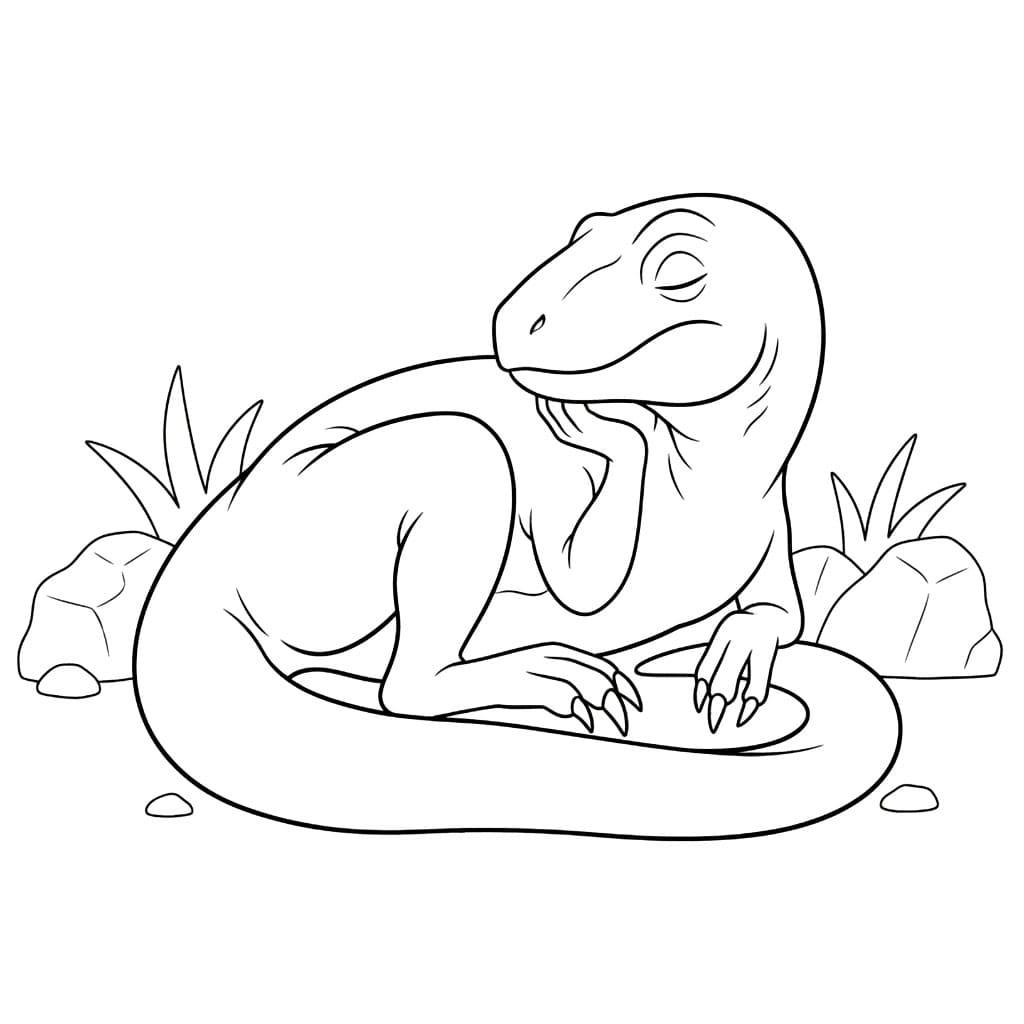 Hvilende Velociraptor fargelegging