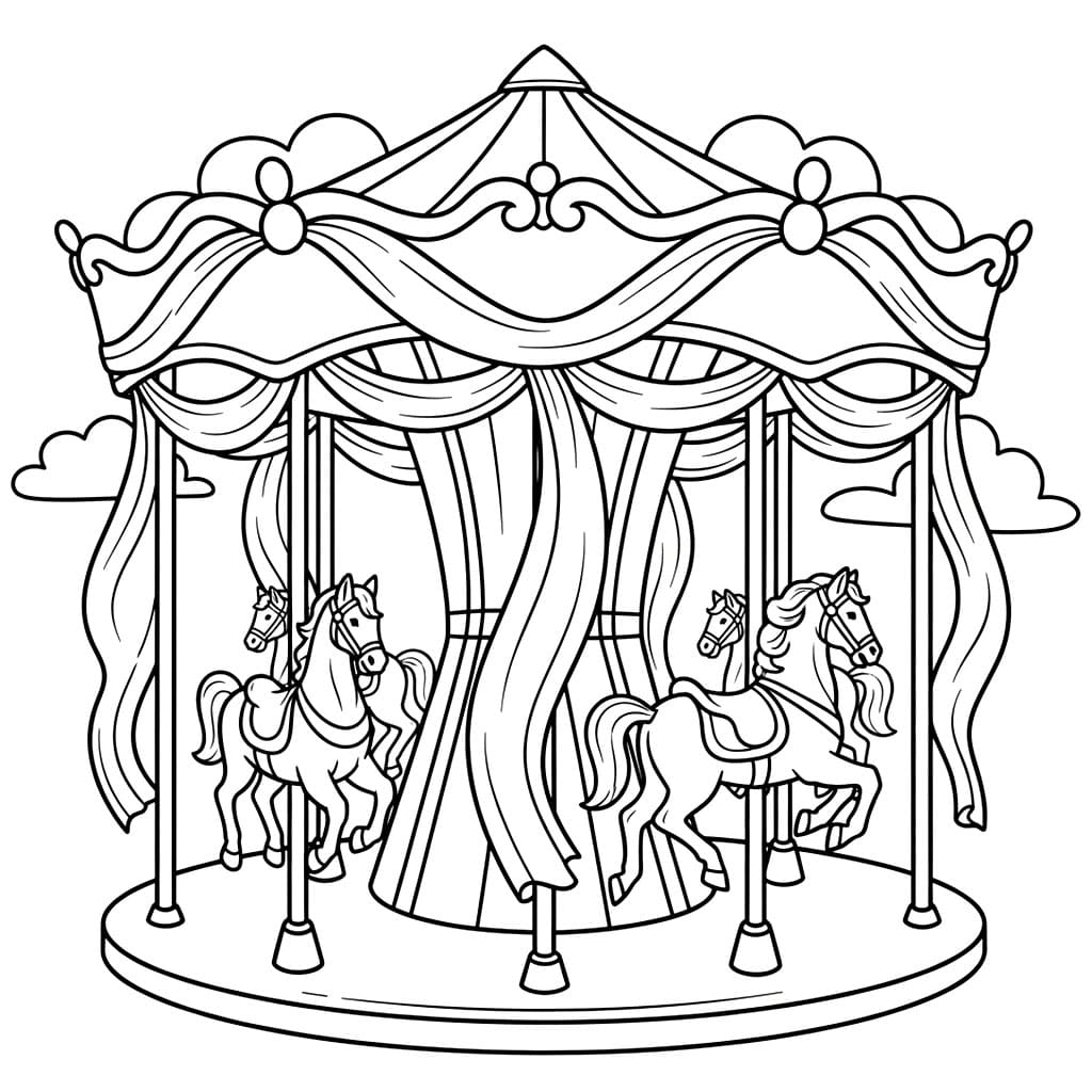Karusell med bånd fargelegging