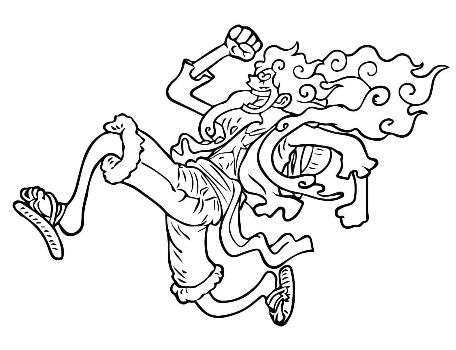 Kul Luffy utstyr 5 fargelegging