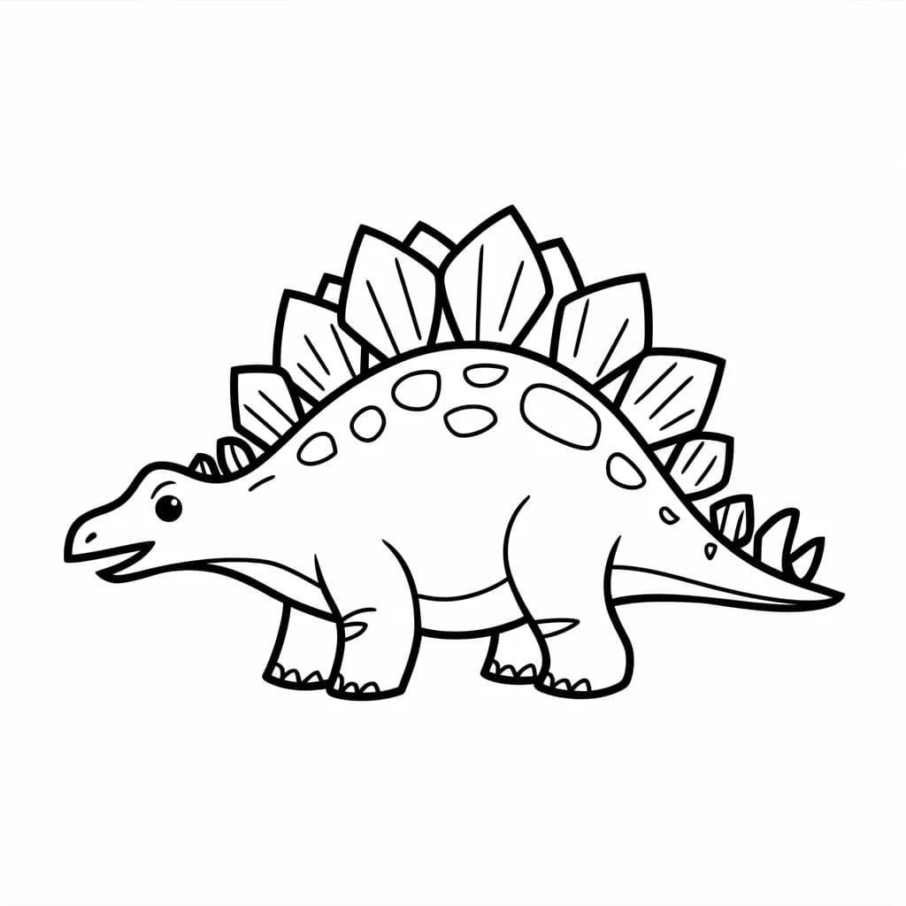 Leende stegosaurus fargelegging