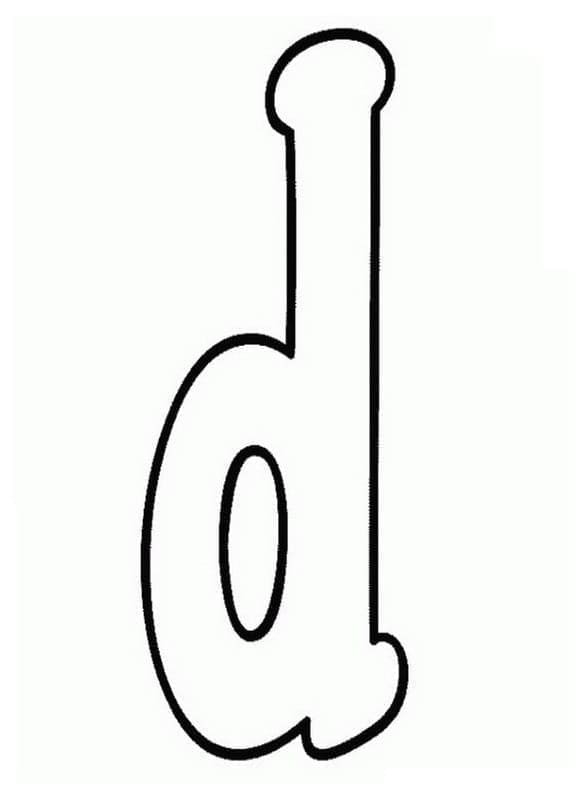 Liten Bokstaven D fargelegging