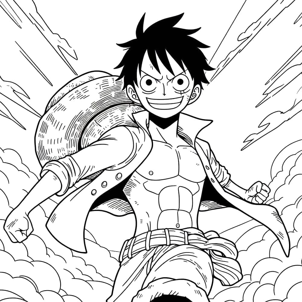 Luffy Fantastisk fargelegging