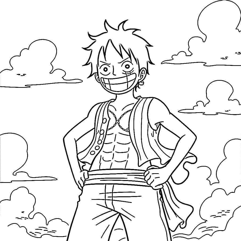 Luffy smiler fargelegging