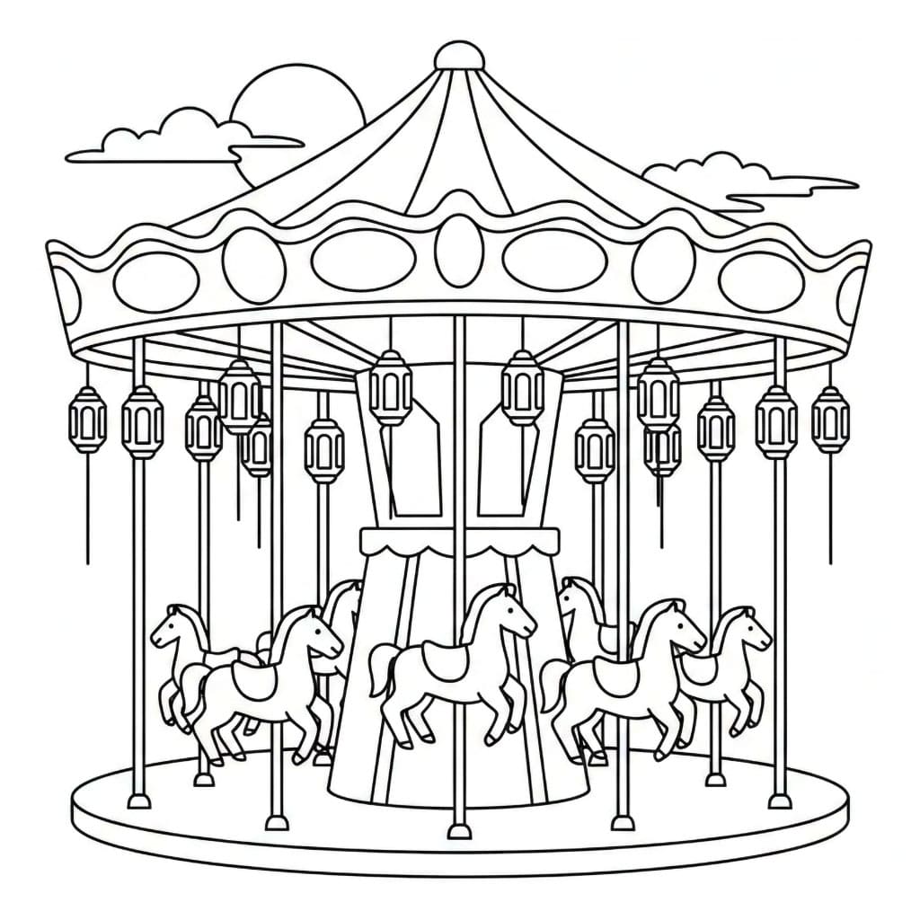 Lyktkarusell fargelegging