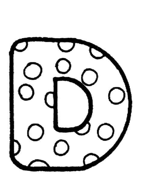 Morsom Bokstaven D fargelegging