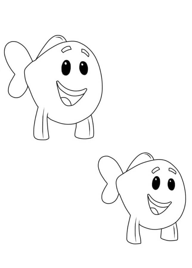 Morsomme små fisker fargelegging