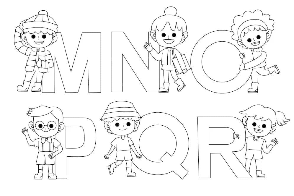 Morsomt alfabet fargelegging