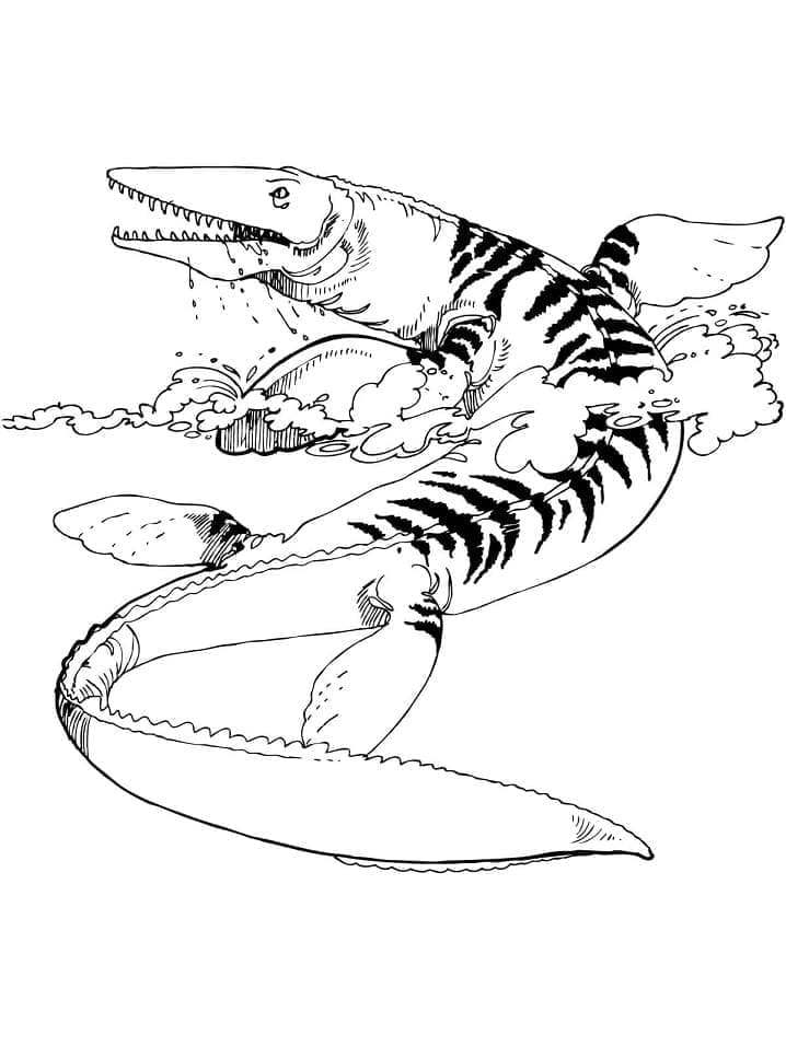 Mosasaurus Dinosaur fargelegging