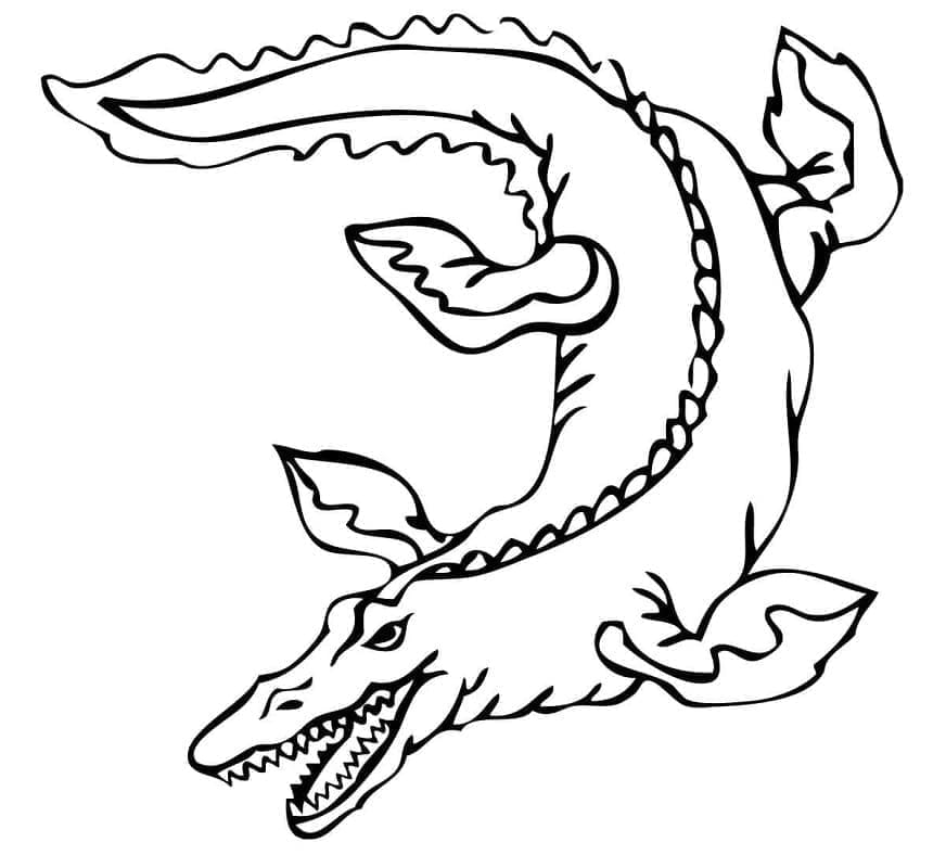 Mosasaurus for barn fargelegging