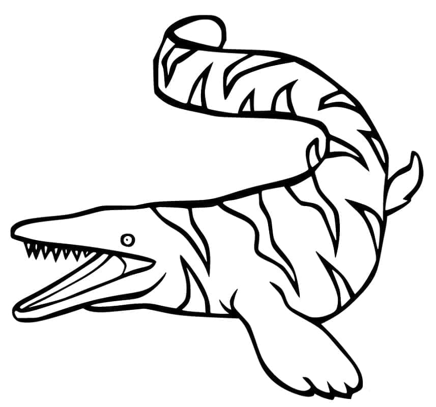 Mosasaurus oversikt fargelegging