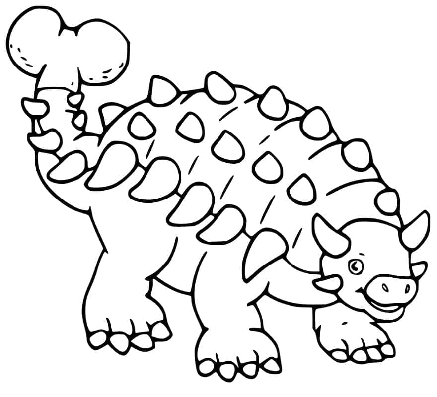 Nydelig Ankylosaurus fargelegging