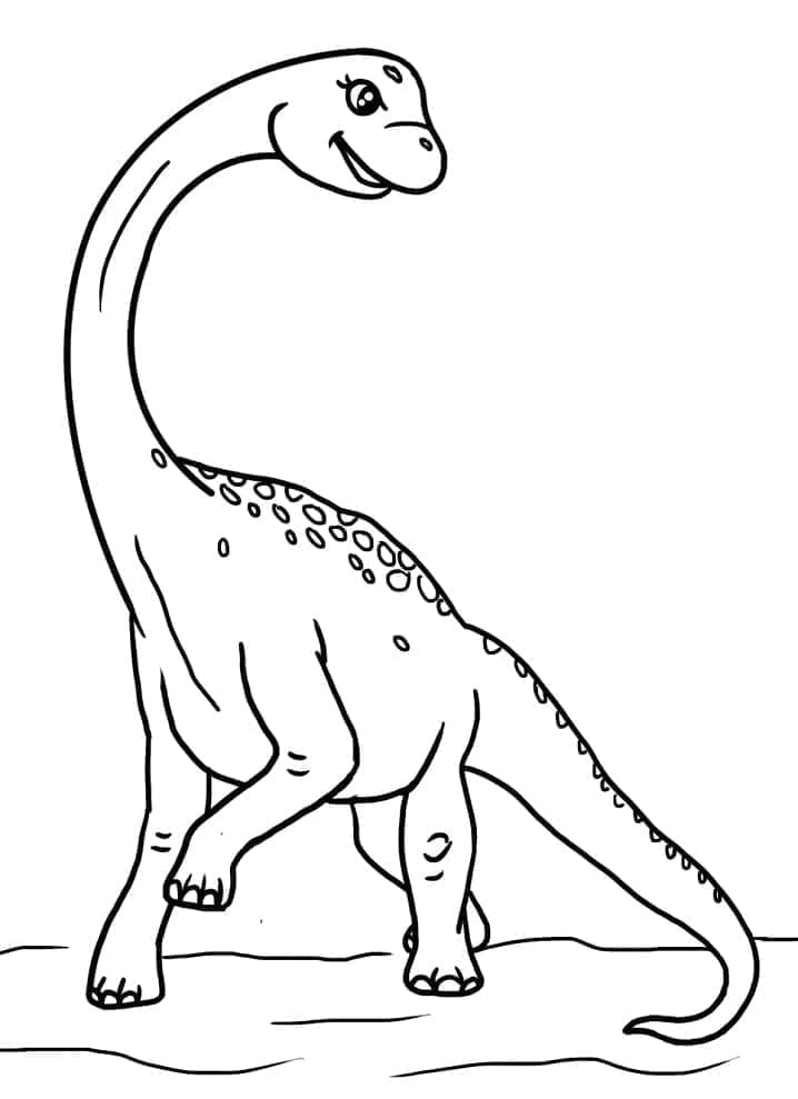 Nydelig Brachiosaurus fargelegging
