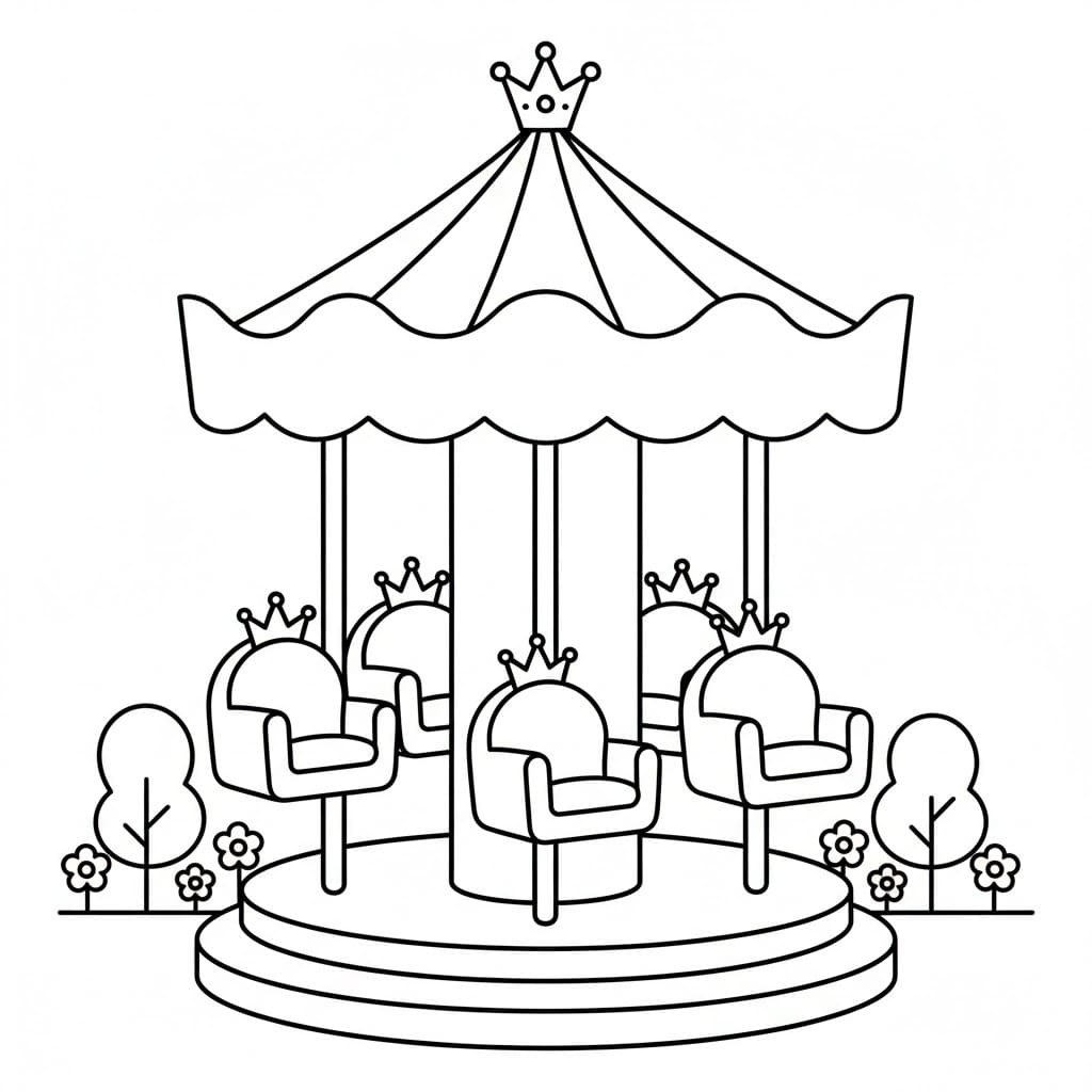 Prinsessekarusell fargelegging