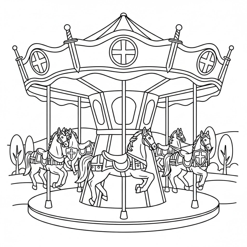 Ridderkarusell fargelegging