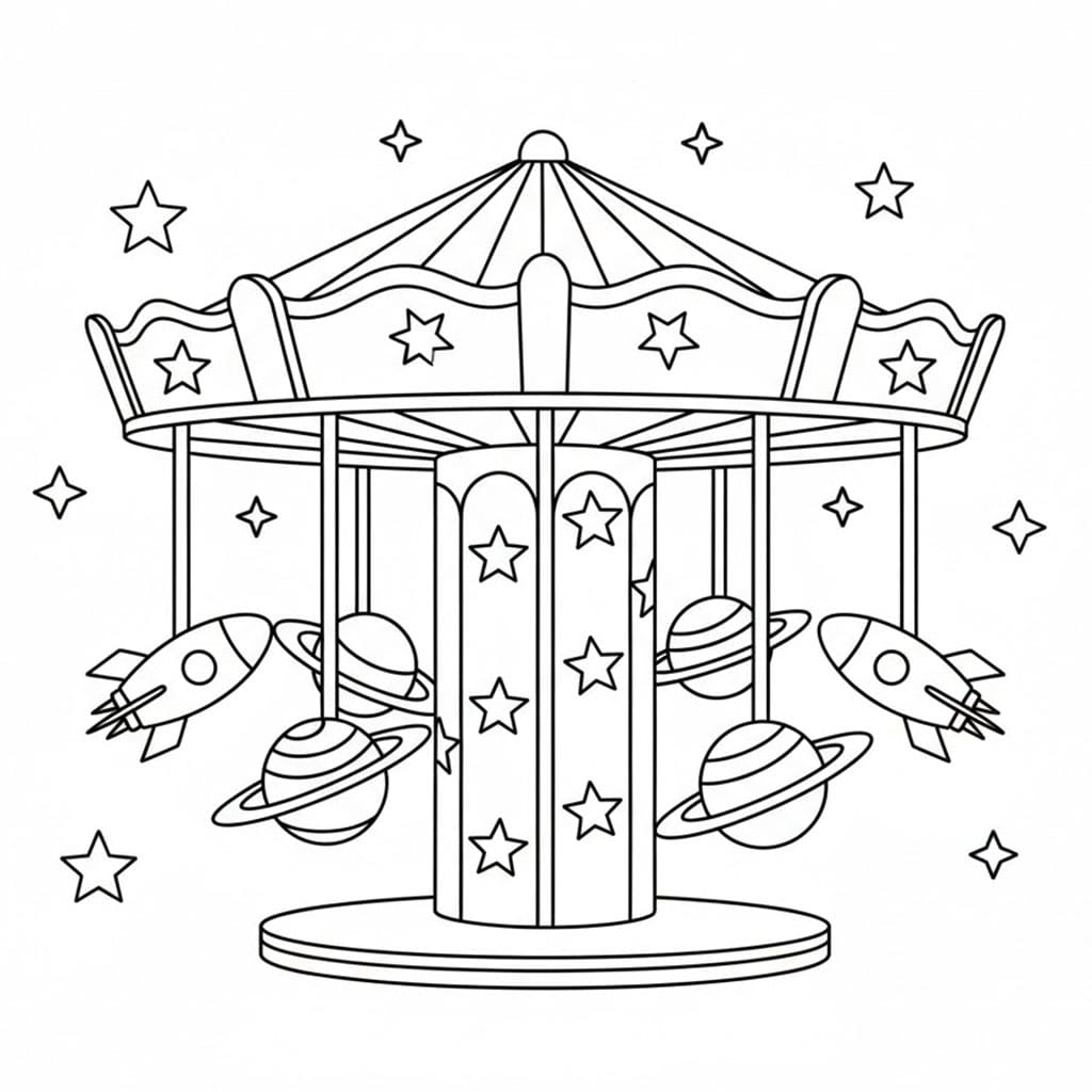 Romkarusell fargelegging