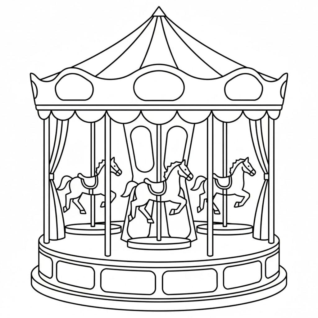 Sirkuskarusell fargelegging