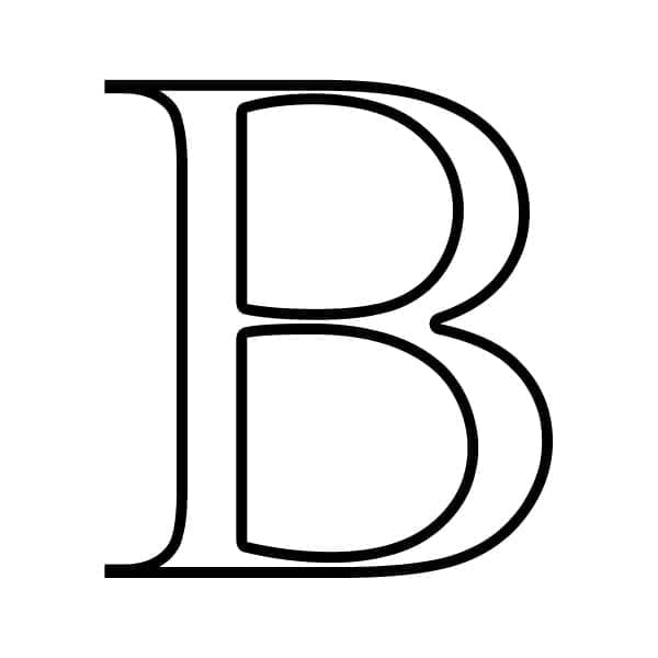 Skriv ut bokstav B fargelegging