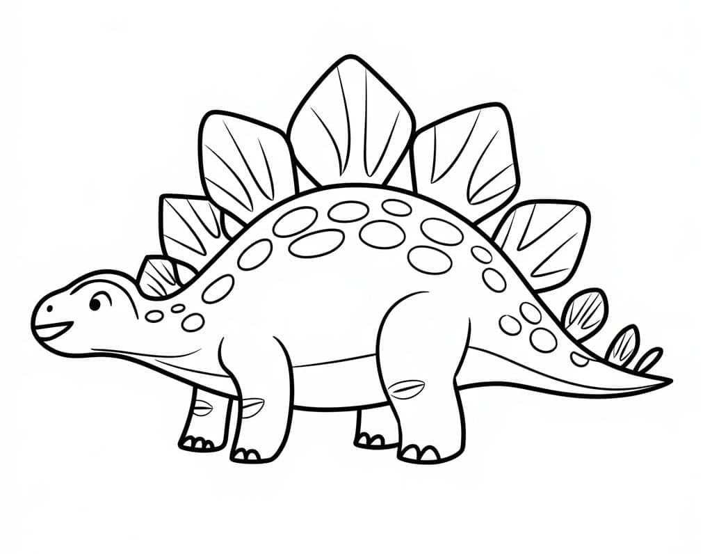 Skriv ut Stegosaurus fargelegging