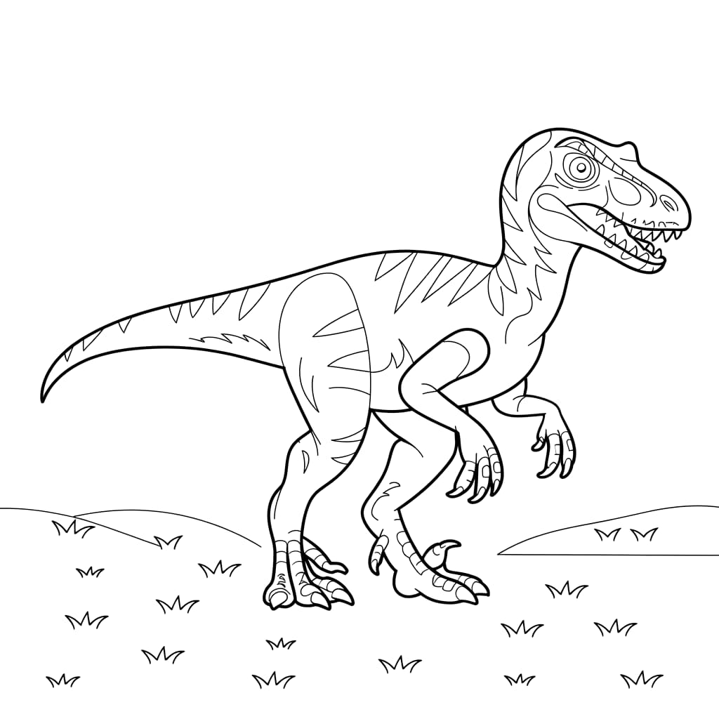 Skriv ut Velociraptor fargelegging