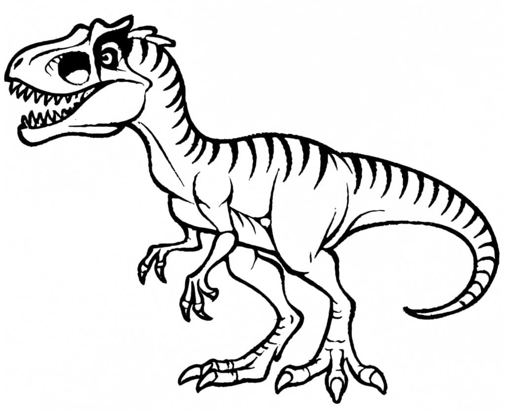 Skummel Allosaurus fargelegging