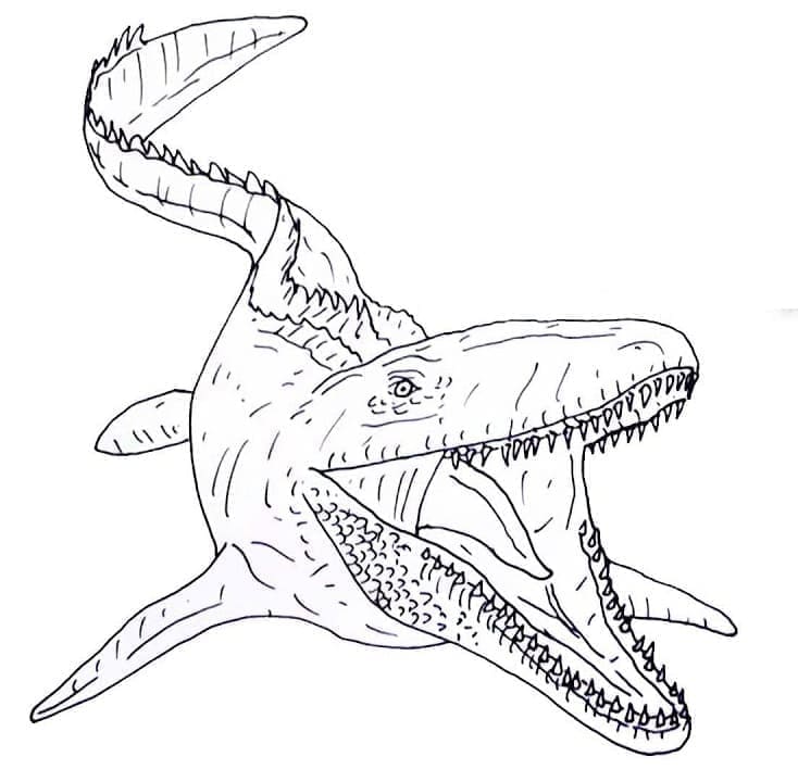 Skummel Mosasaurus fargelegging