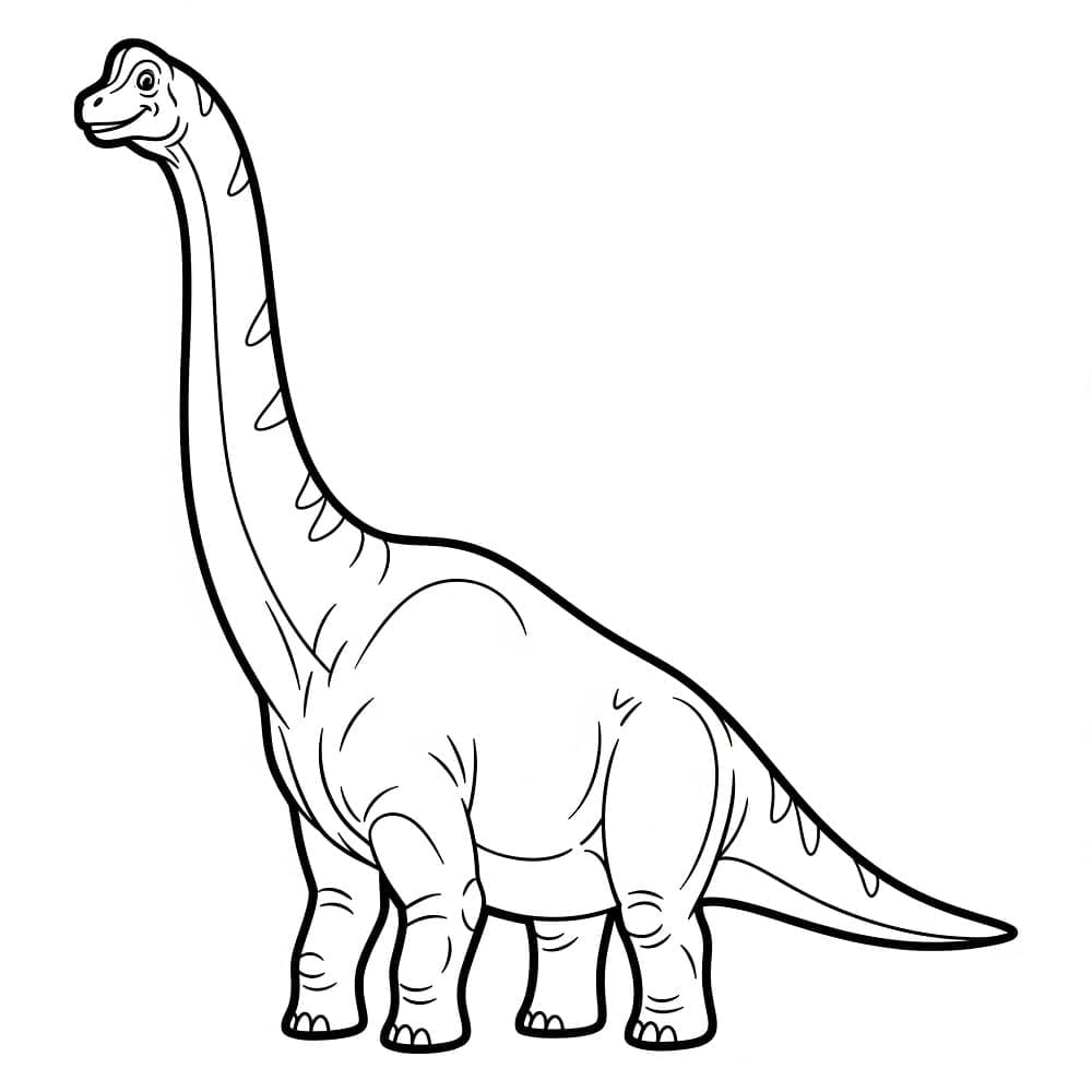 Smilende Brachiosaurus fargelegging