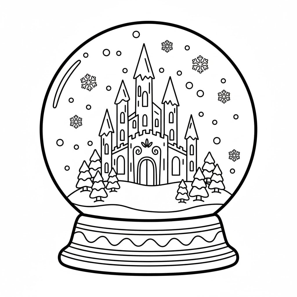 Snøkule med isslott fargelegging