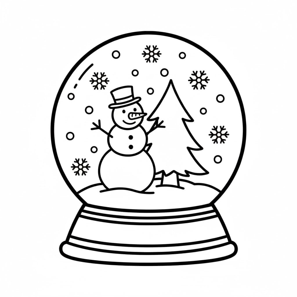 Snøkule Fargelegging