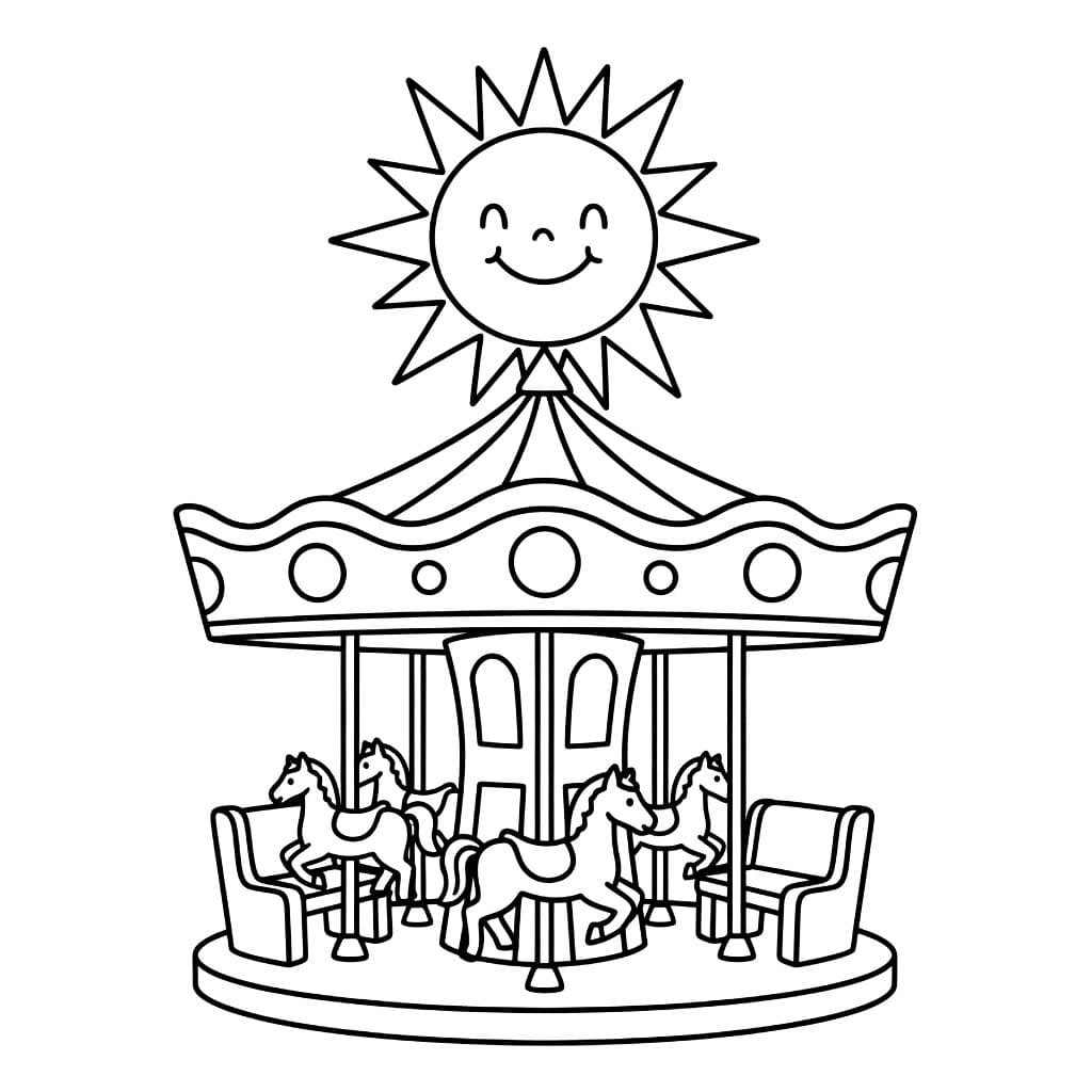 Solkarusell fargelegging