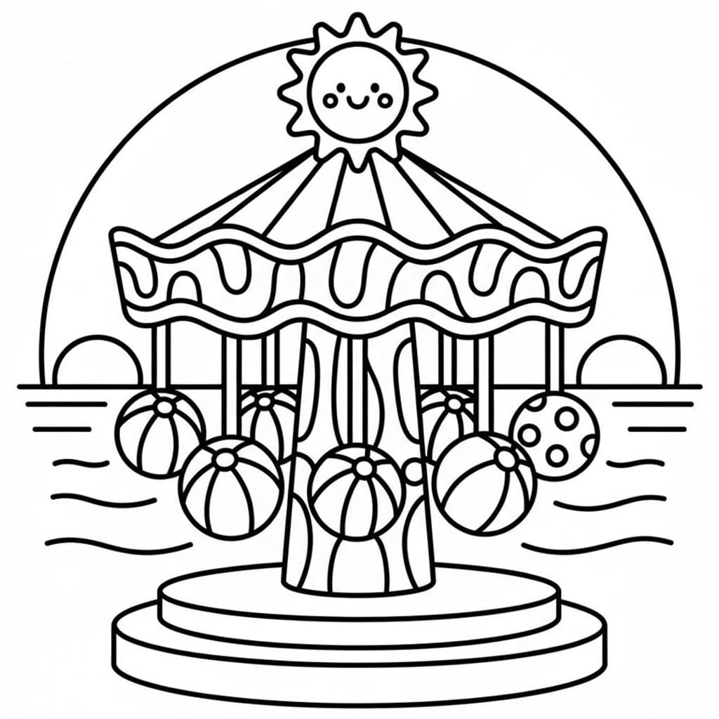 Sommerkarusell fargelegging