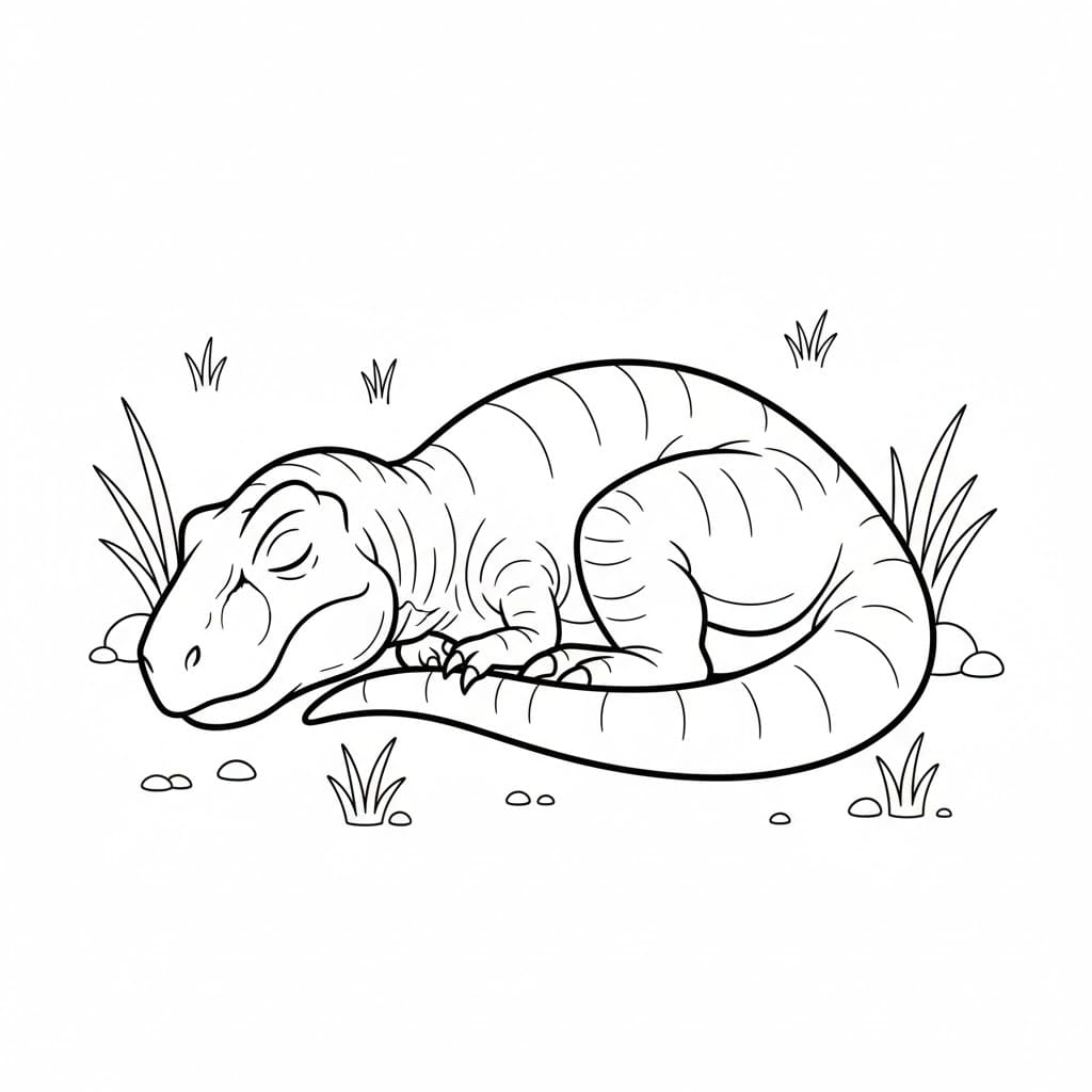 Sovende Allosaurus fargelegging