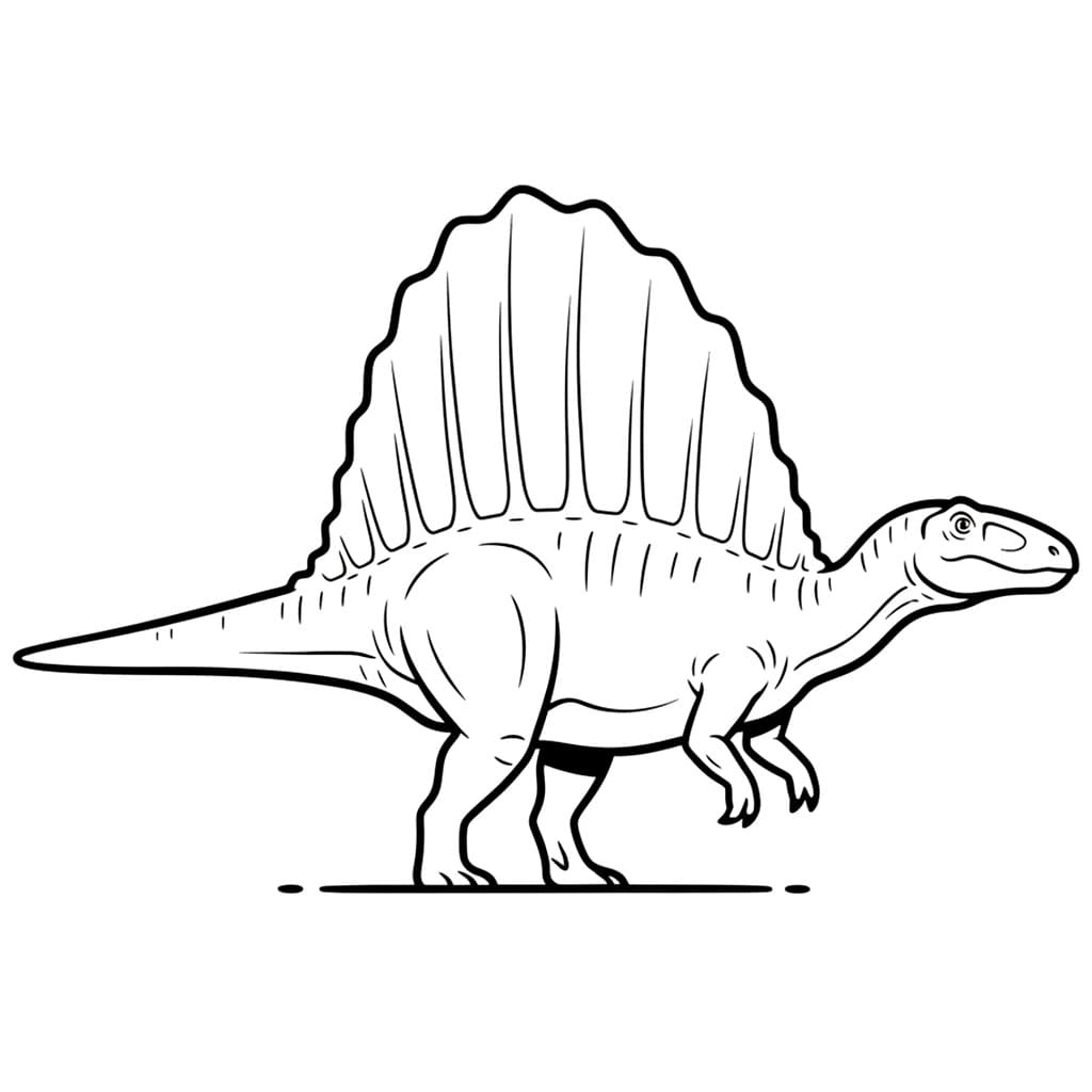 Spinosaurus med stort seil fargelegging